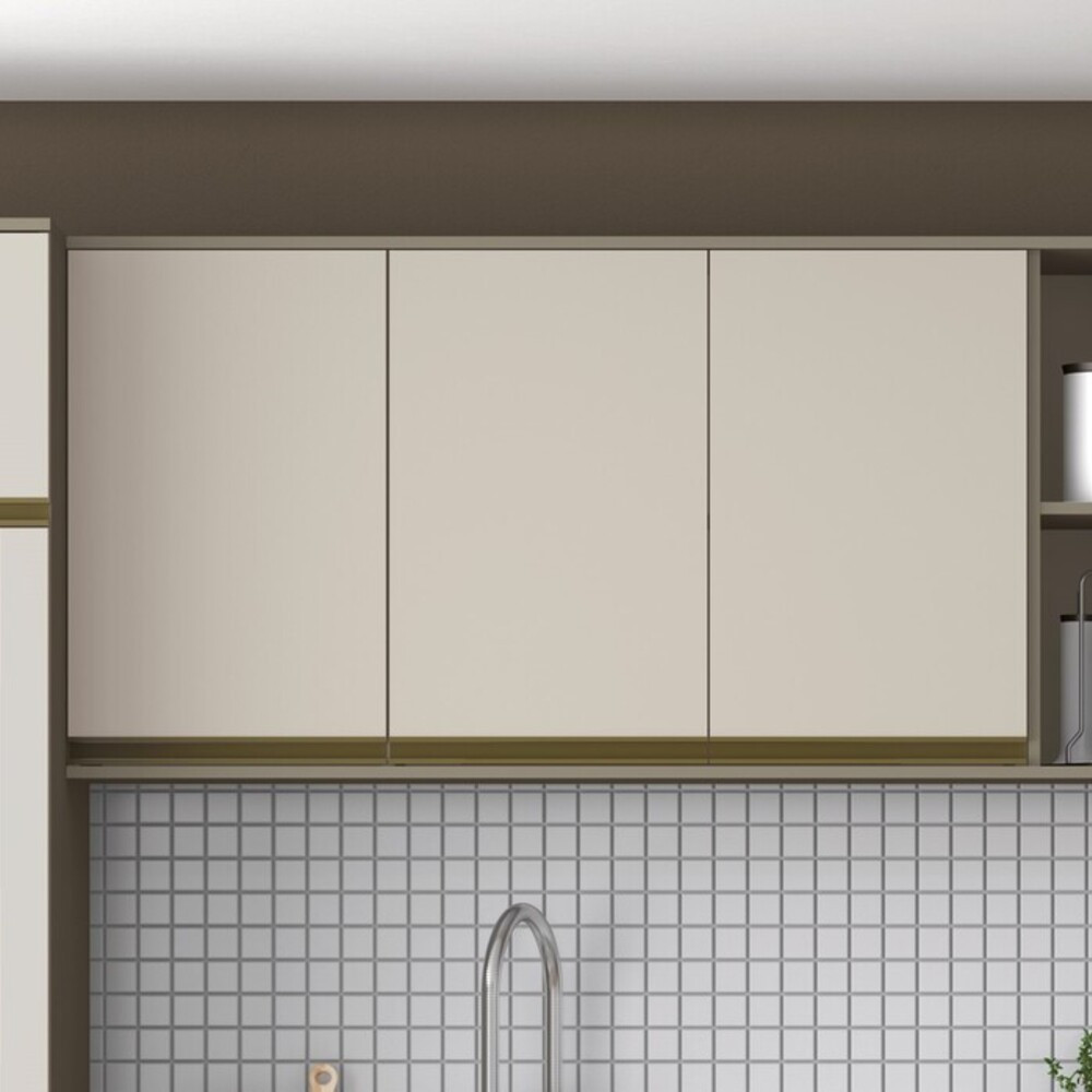 Armário Aéreo de Cozinha 120 Cm 3 Portas Connect Henn