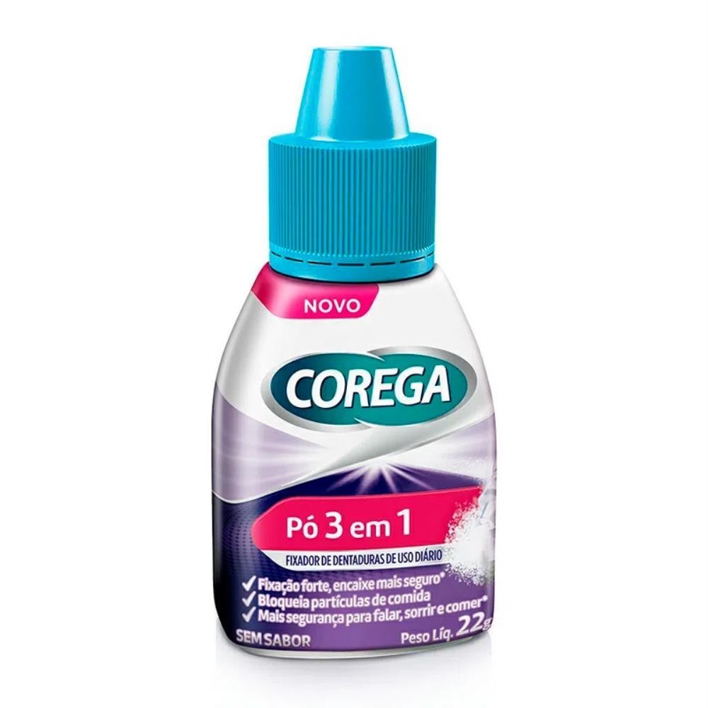 COREGA PÓ FIXADOR SEM SABOR 3 EM 1 COM 22G em Oferta na Shopee