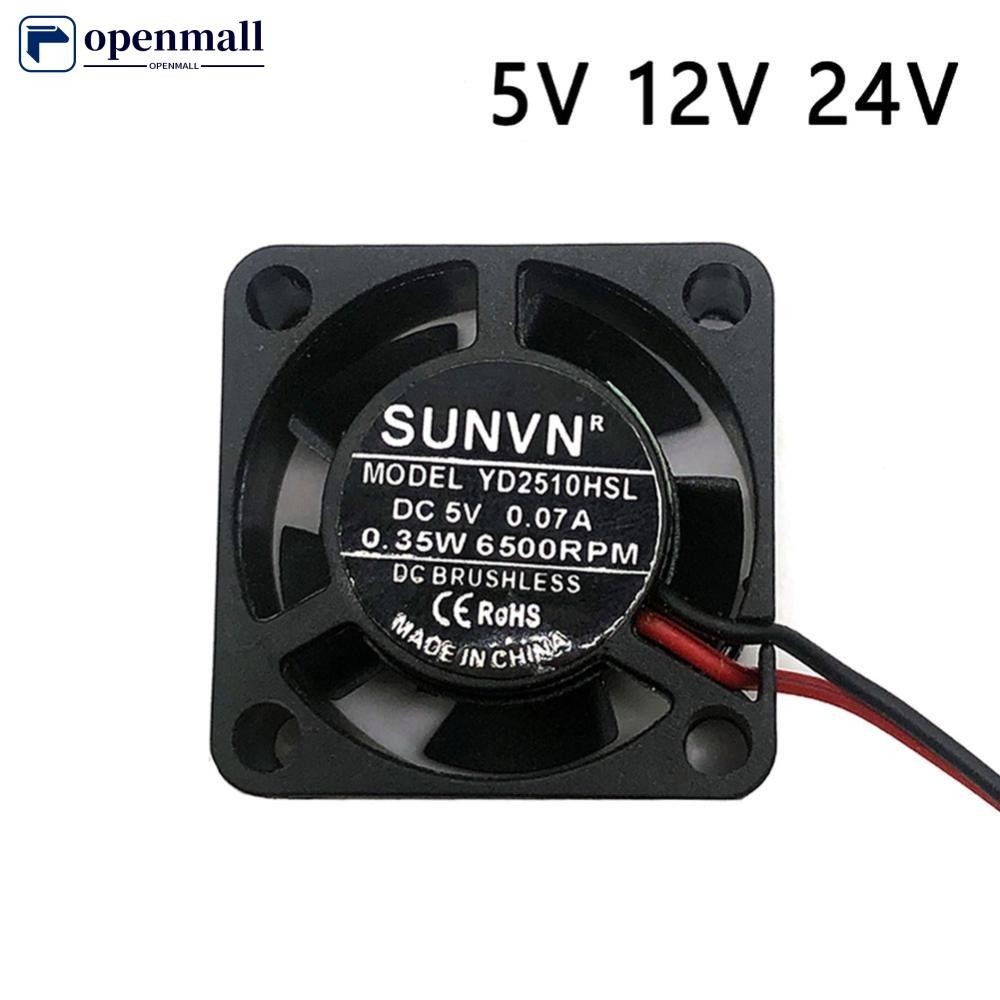 openmall 2510 25MM 25MM 25x25x10MM Placa Gráfica Ventilador De Resfriamento 5V 12V 24V m . 2 SSD Com 2 Pinos 3PIN G3M9