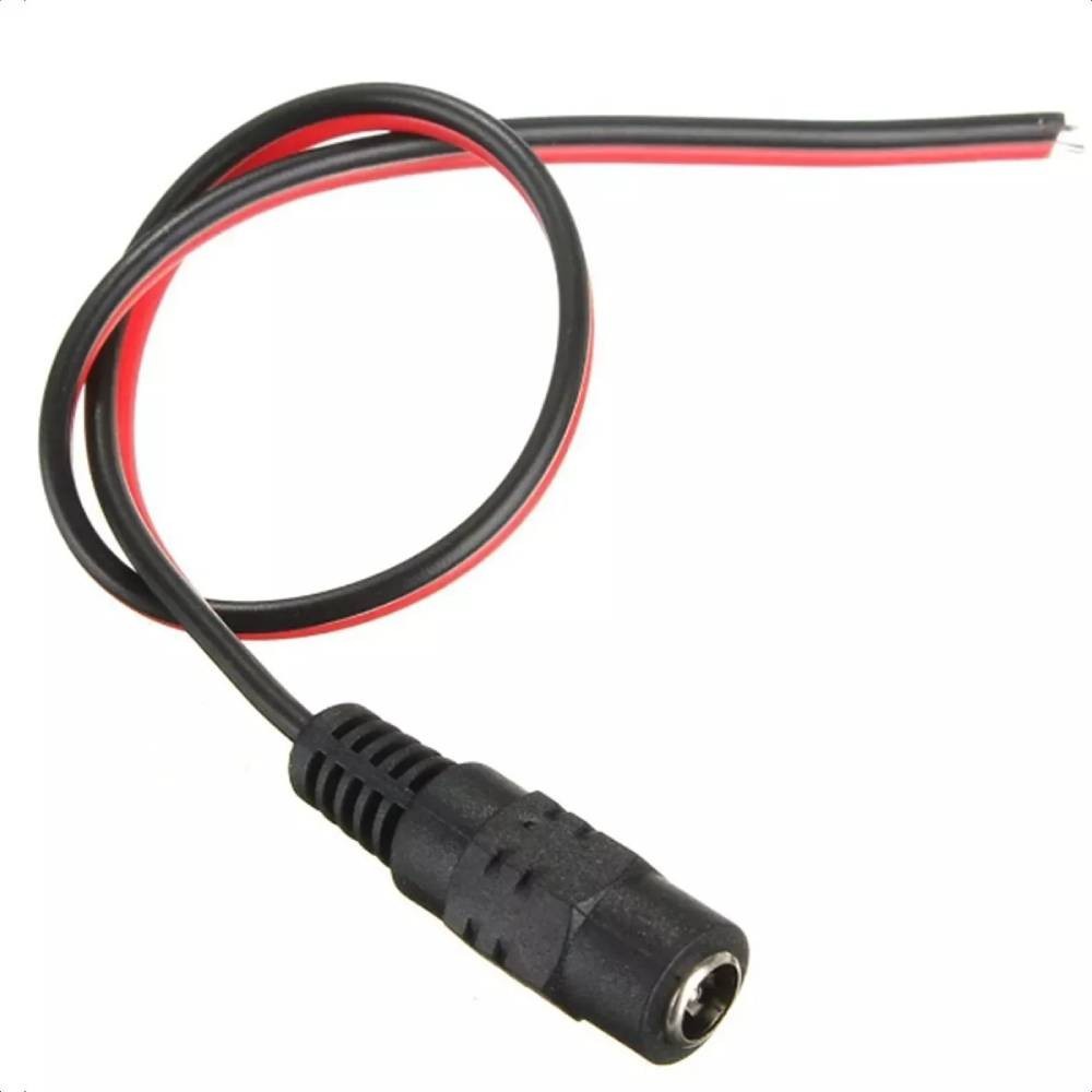 20 Cabo Rabicho Plug P4 Fêmea 25cm Fita Led Alarmes Câmeras