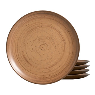 Jogo De Pratos Fundo Cerâmica Kit 4 Peças 25cm Kya Terracota Alleanza Rustico em Oferta na Shopee