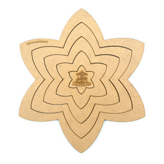 Gabarito Estrela Flor MDF G007 em Oferta na Shopee