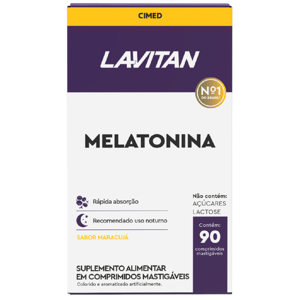 Melatonina Sabor Maracujá Lavitan 90 comprimidos