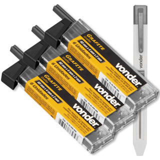 18 Und Grafite Para Lapiseira Carpinteiro Marceneiro Vonder em Oferta na Shopee