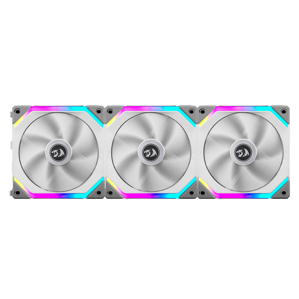 KIT 3 COOLER 120MMX25MM ARGB LIAN LI UNI FAN SL120 REDRAGON SPEC BRANCO - UF-SL120-3W SI