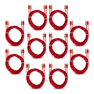 KIT 10 CABO RCA CRISTAL MATTE 1M E-TECH INJETADO PARA SOM AUTOMOTIVO em Oferta na Shopee