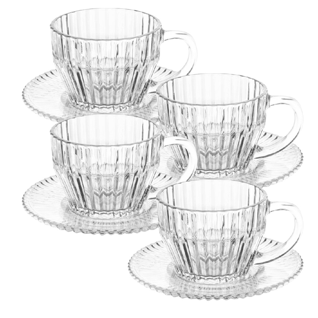 Conjunto Jogo Kit 4 Xícaras Chá Café Pequena 110ml Wolff Luxo Imperatriz Listrada Cantinho...