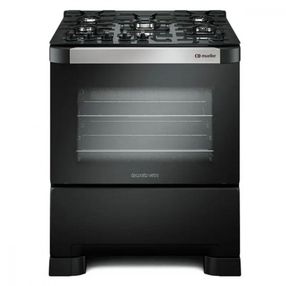 Fogão  5 Bocas Mueller Decorato Vetro em Oferta na Shopee