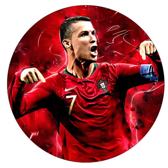 Capas de Paineis Festa Cristiano Ronaldo Redondo Tecido Sublimado Decoração 1,50x1,50 em Oferta na Shopee
