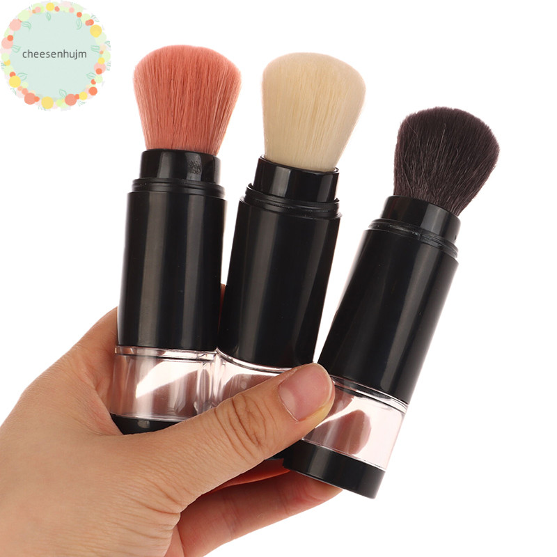 cheesenhujm 2 In 1 Foundation Brush Makeup Esvaziar Blush De Viagem Com Frasco De Pó Solto Refilável Maquiagem Em Beleza BR