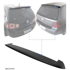 Aerofólio TG Poli Vw Golf 2000 à 2013 Sem LED 2 e 4 Portas Preto