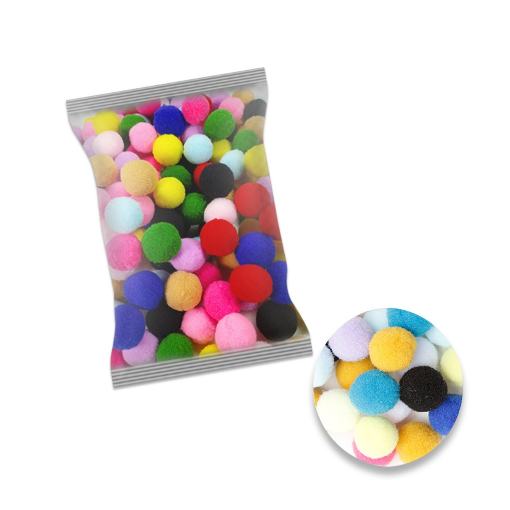 Pompom Bolinha 20mm Sortido Nybc - 1 Pacote Com 100 Unidades em Oferta na Shopee