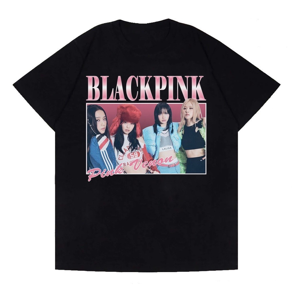 Camiseta T-shirt Unissex Algodão Blackpink Pink Venom Lisa Jisoo Rose Jennie ! shop