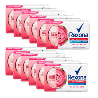 Kit Sabonete Em Barra Rexona Água De Rosas 84g 12 Unidades em Oferta na Shopee
