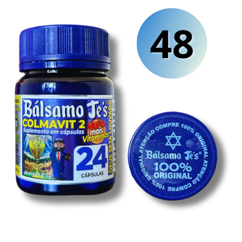 KIT 48 Potes Bálsamo Jé's Colmavit Premium Original Americana 24 Cápsulas 100% Natural