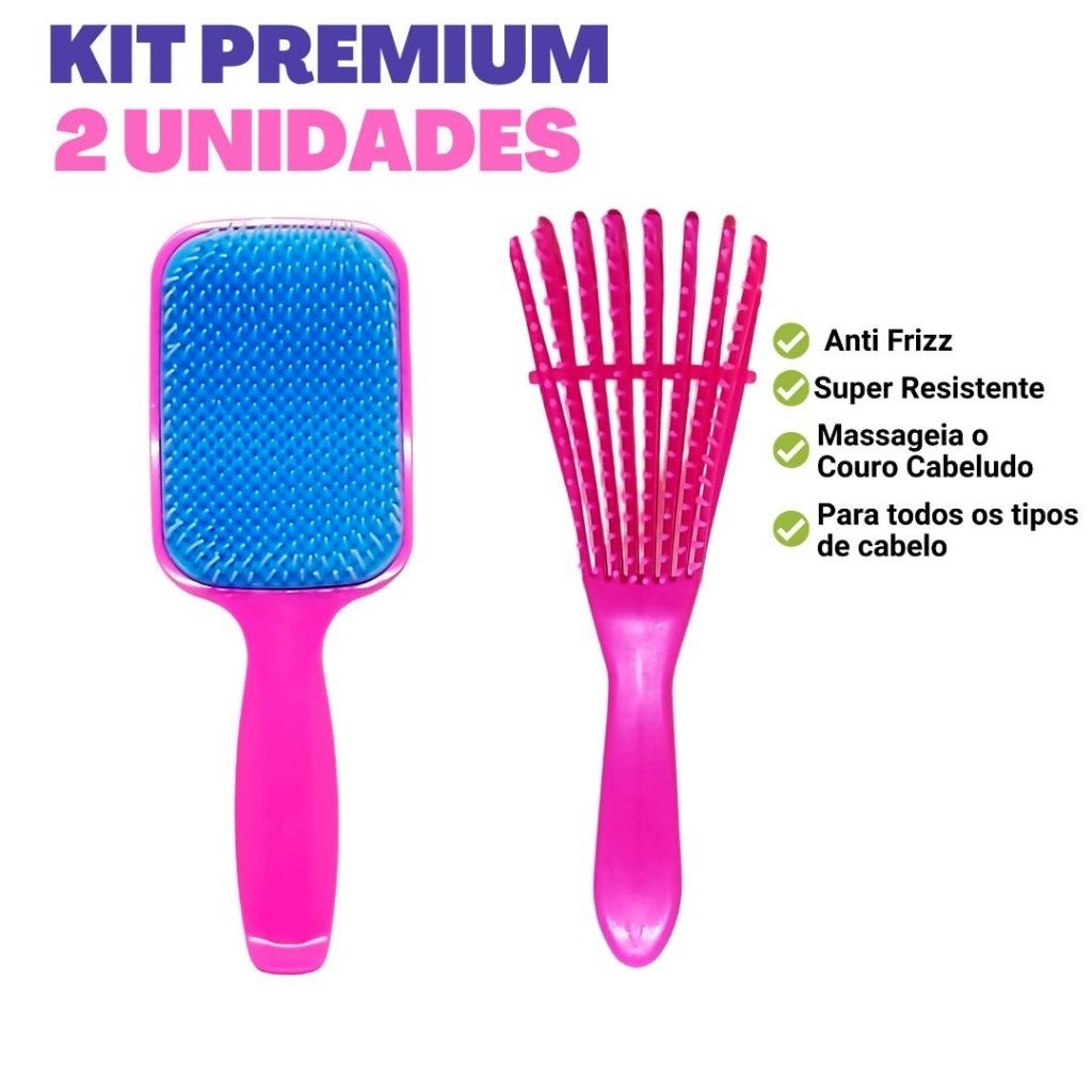 Kit Premium - Escova Raquete e Escova Polvo