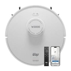 Robô Aspirador de Pó WAP ROBOT W3000 Varre Passa Pano MOP Agenda Limpeza com Controle e APP