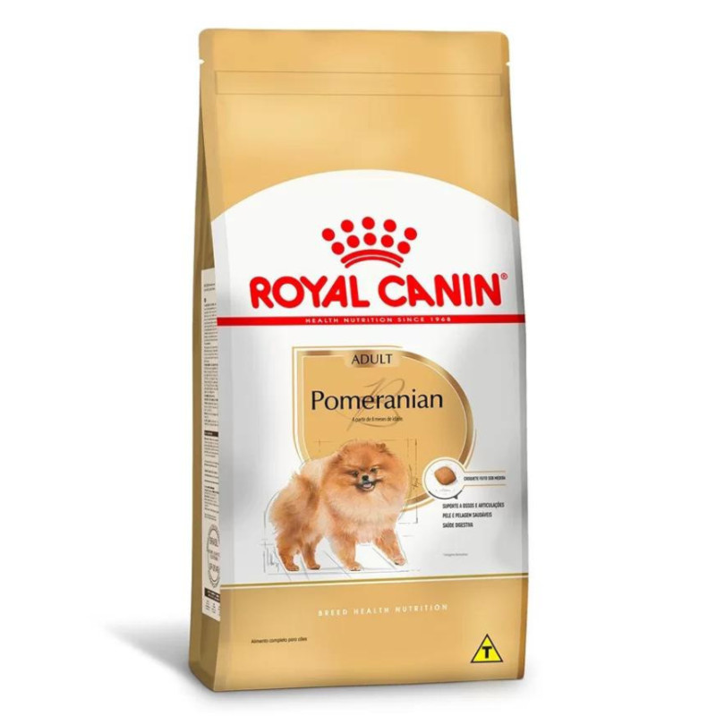 Ração Royal Canin Pomeranian Adult para Cães Adultos da Raça Lulu da Pomerânia 2,5kg