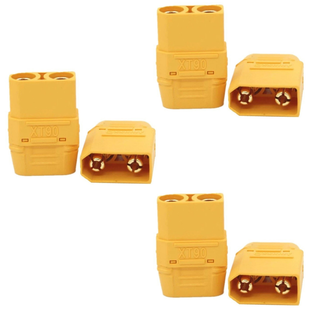 3 Pares Conector Plug de energia XT90 Com Capa Alta Corrente 3 Macho + 3 fêmea modelismo