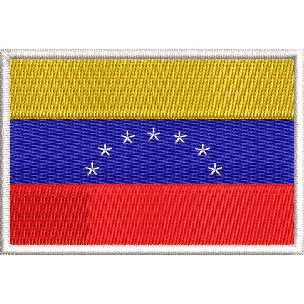 Patch Bordado Bandeira da Venezuela 7cmx5cm - Motocross Moto Grupo Airsoft Militar Customizado