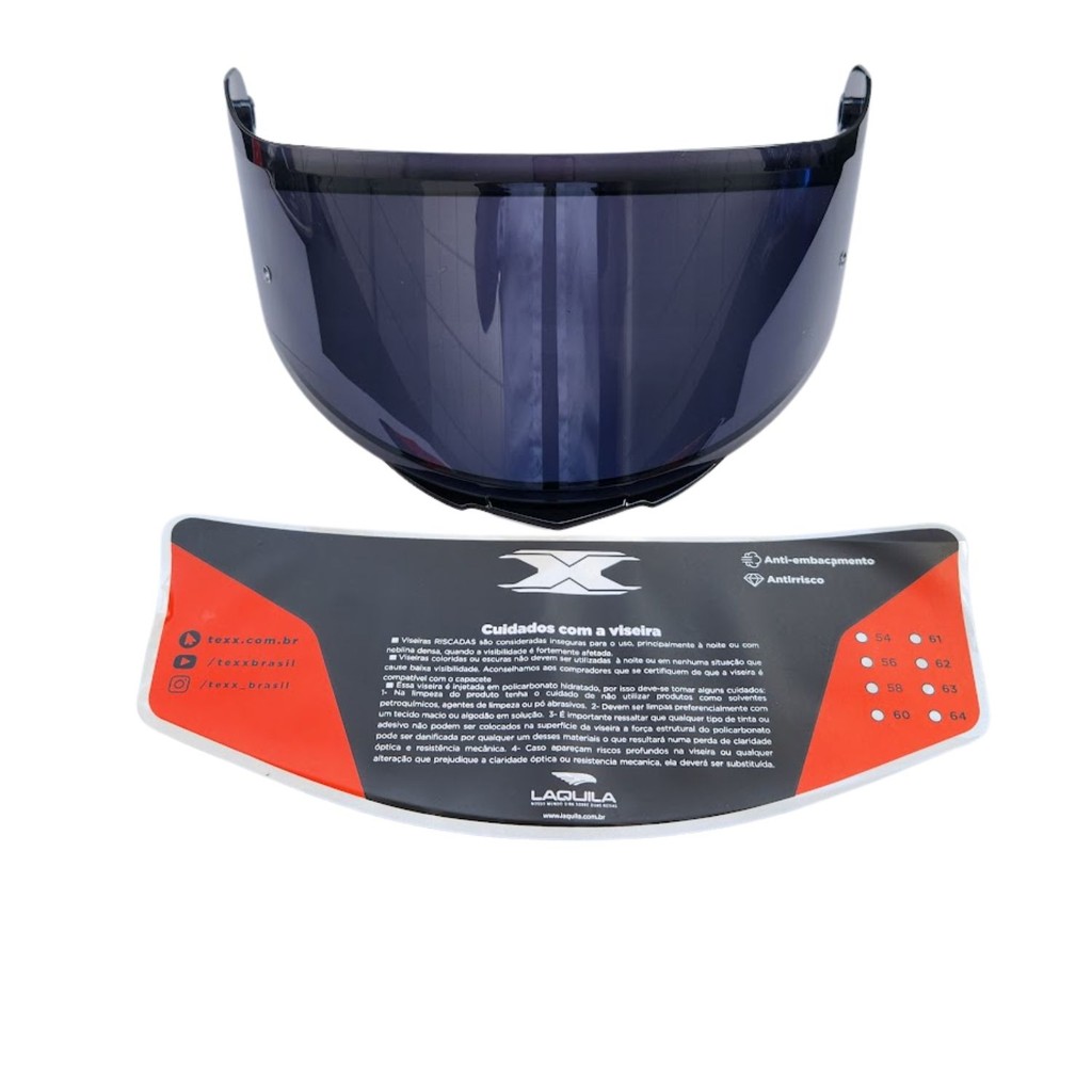 Viseira Texx Original Fume Para Capacete Raptor Hornet