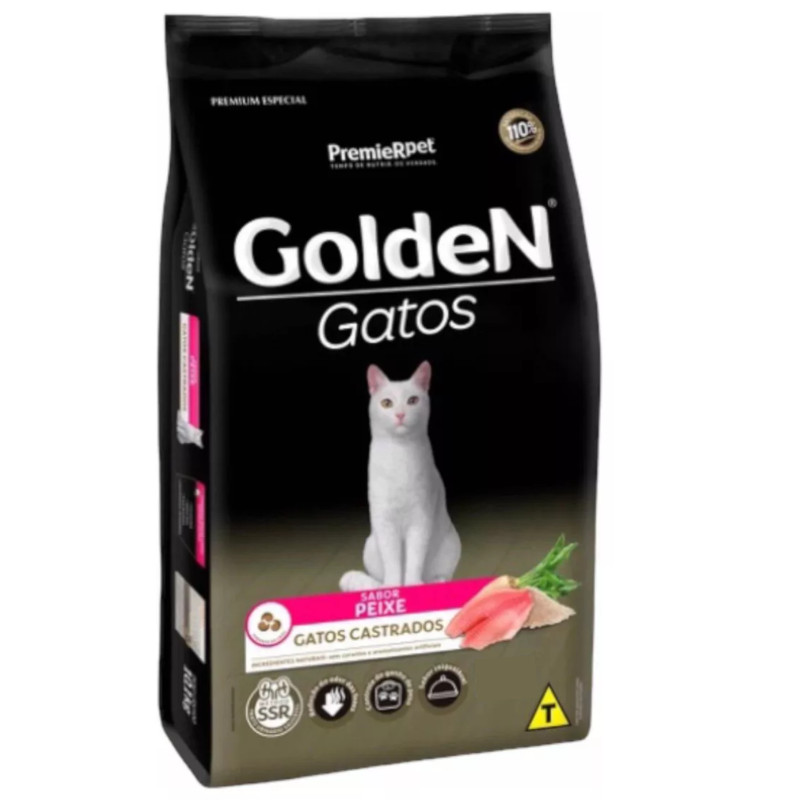 Ração GoldeN Gatos Castrados Peixe 1 kg em Oferta na Shopee