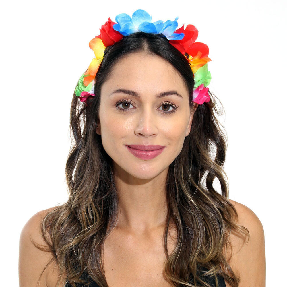 Tiara Havaiana C/ Flores em Oferta na Shopee