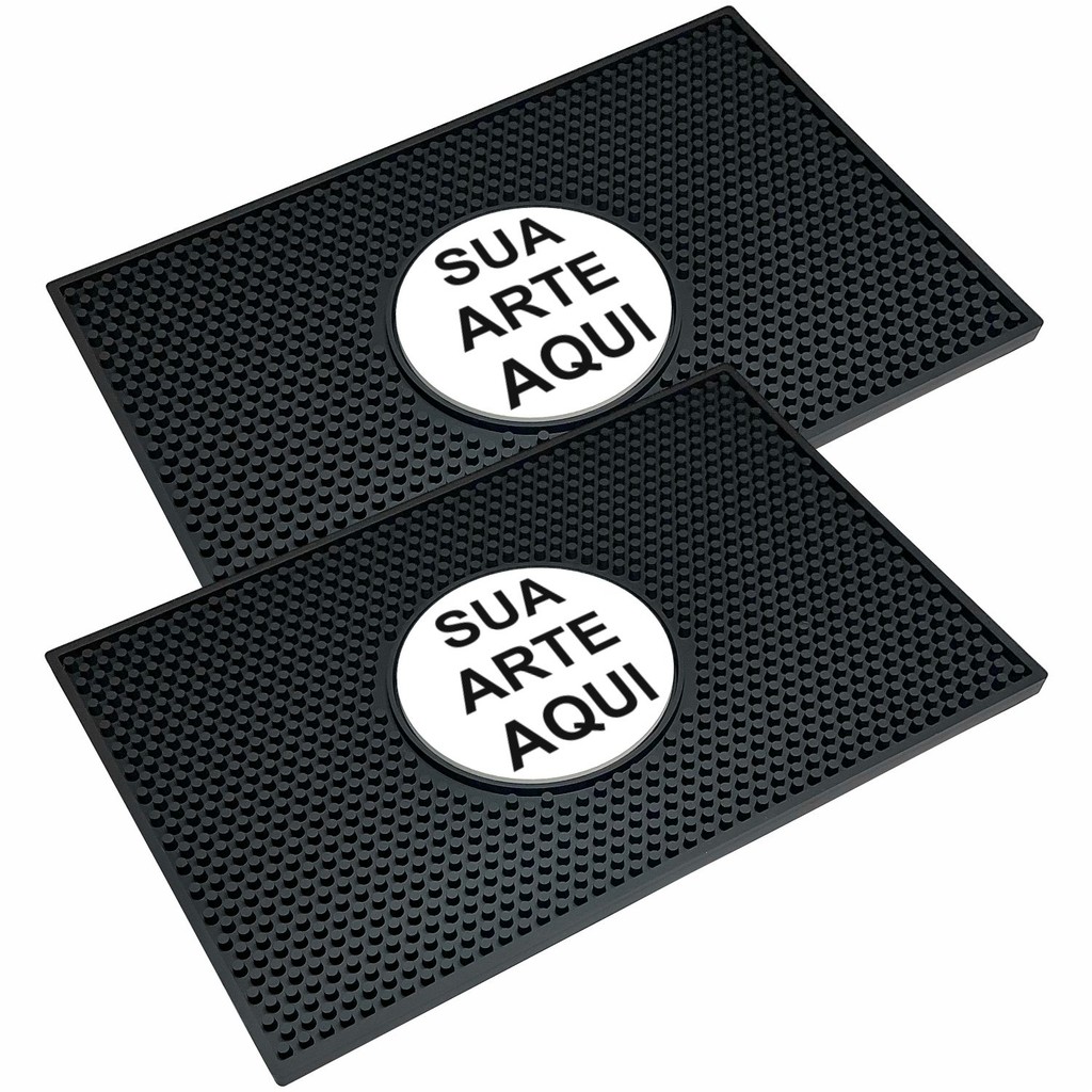 Kit 2 Tapetes Emborrachado 45x30cm Personalizado Com Sua Arte Bar Mat Para Mesa - Lootus