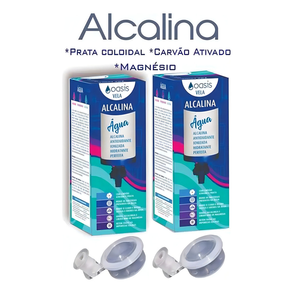 2 Velas Refil Água Alcalina Ionizada C/ Magnésio + 2 Boias