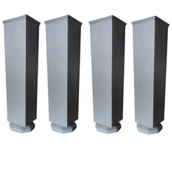 Kit 4 Pés Para Móveis Armário, Cozinha, Gabinete Regulagem De 12 A 14cm + Parafuso