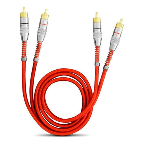 CABOS RCA 1 METRO VERMELHO BLINDADO PARA USO AUTOMOTIVO E-TECH em Oferta na Shopee