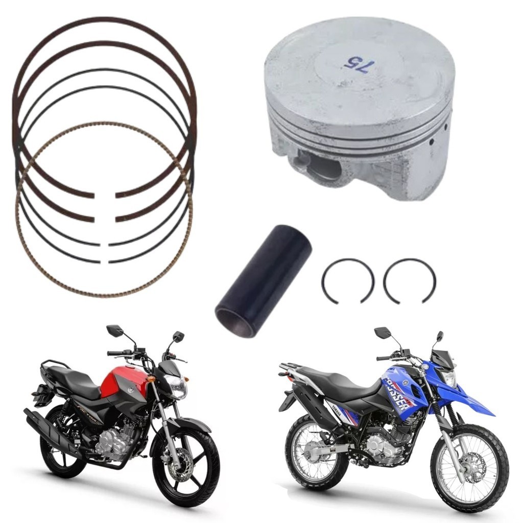 KIT PISTÃO 0.75mm YAMAHA FAZER 150 FACTOR 150 XTZ 150 CROSSER 2022 2023 2024 2025