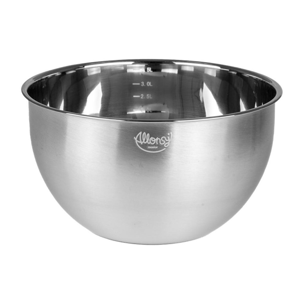 Bowl Tigela de cozinha Multiuso de Inox 3,5L com medidas Prata Preparar Armazenar Servir em Oferta na Shopee