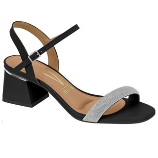 Sandália Feminina Salto Baixo Bloco Vizzano Strass Napa 6428.139 em Oferta na Shopee