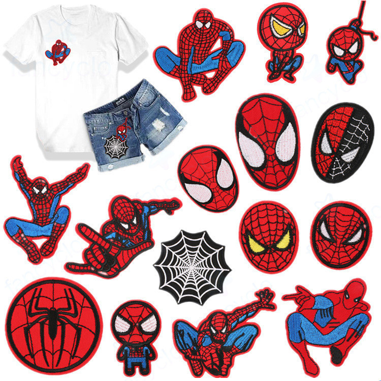 Adesivos para Roupas Bordadas Homem-Aranha Adesivos para Roupas Infantis Hat /Shoes Socks Patch Adesivos para Roupas