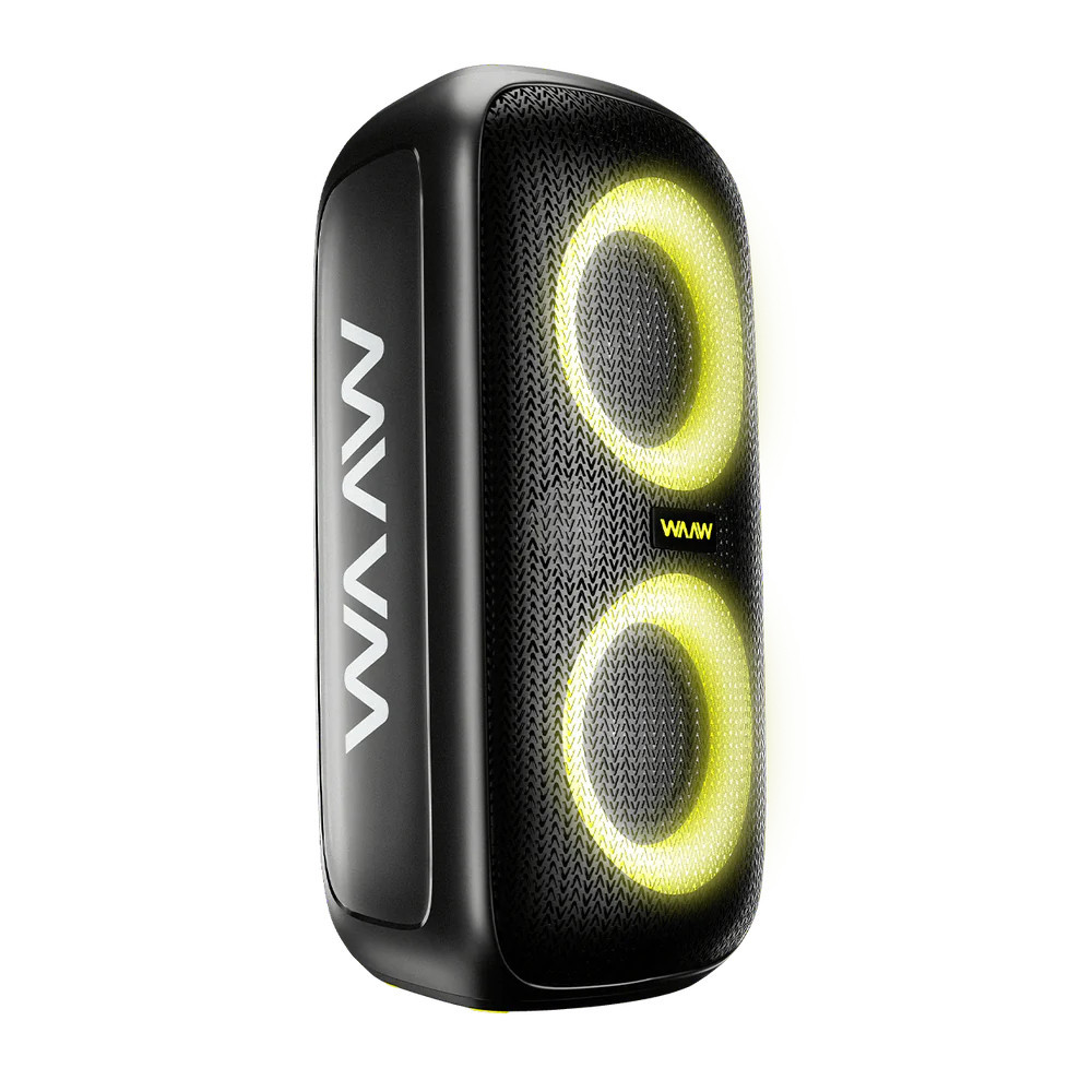 Caixa de Som Bluetooth WAAW Infinite 100 IPX4 Stereo Conexão TWS 4 Alto Falantes Bateria de Até 14H em Oferta na Shopee