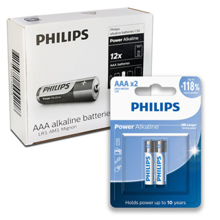 Pilha Alcalina AAA Philips Bateria 3A Palito Caixa kit 24 unidades em Oferta na Shopee