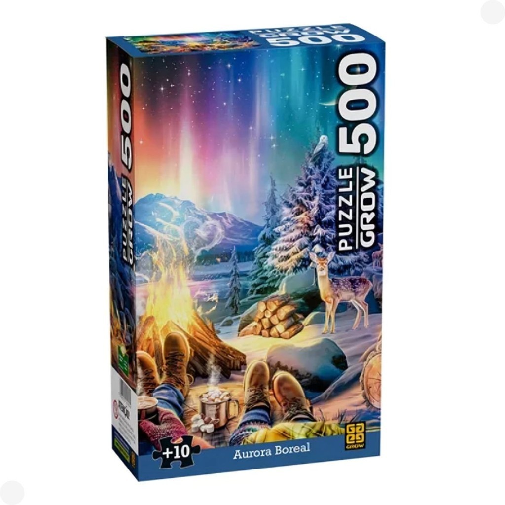 Quebra-Cabeça Puzzle Aurora Boreal 500 Peças 04569 - Grow em Oferta na Shopee