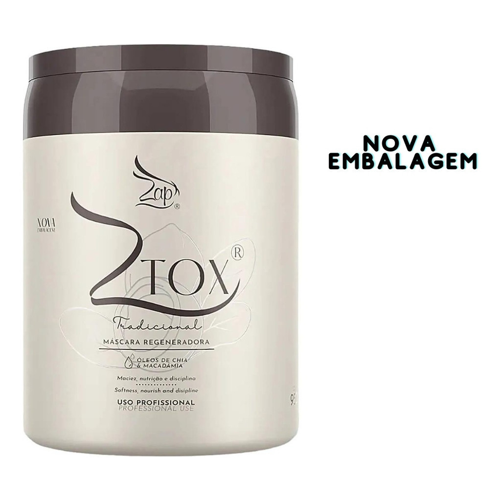 Zap Ztox Máscara Selamento Reduz Frizz Sela Cutícula Capilar