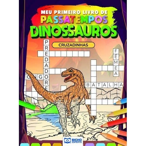 Meu Primeiro Livro de Passatempos Dinossauro - Cruzadinhas em Oferta na Shopee