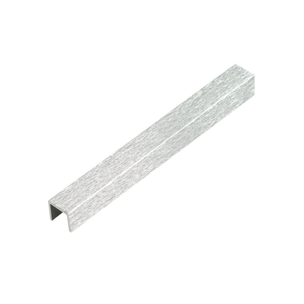 Perfil de Alumínio para Acabamento 10mm X 1,0cm Luxor Brilho Escovado Viscardi