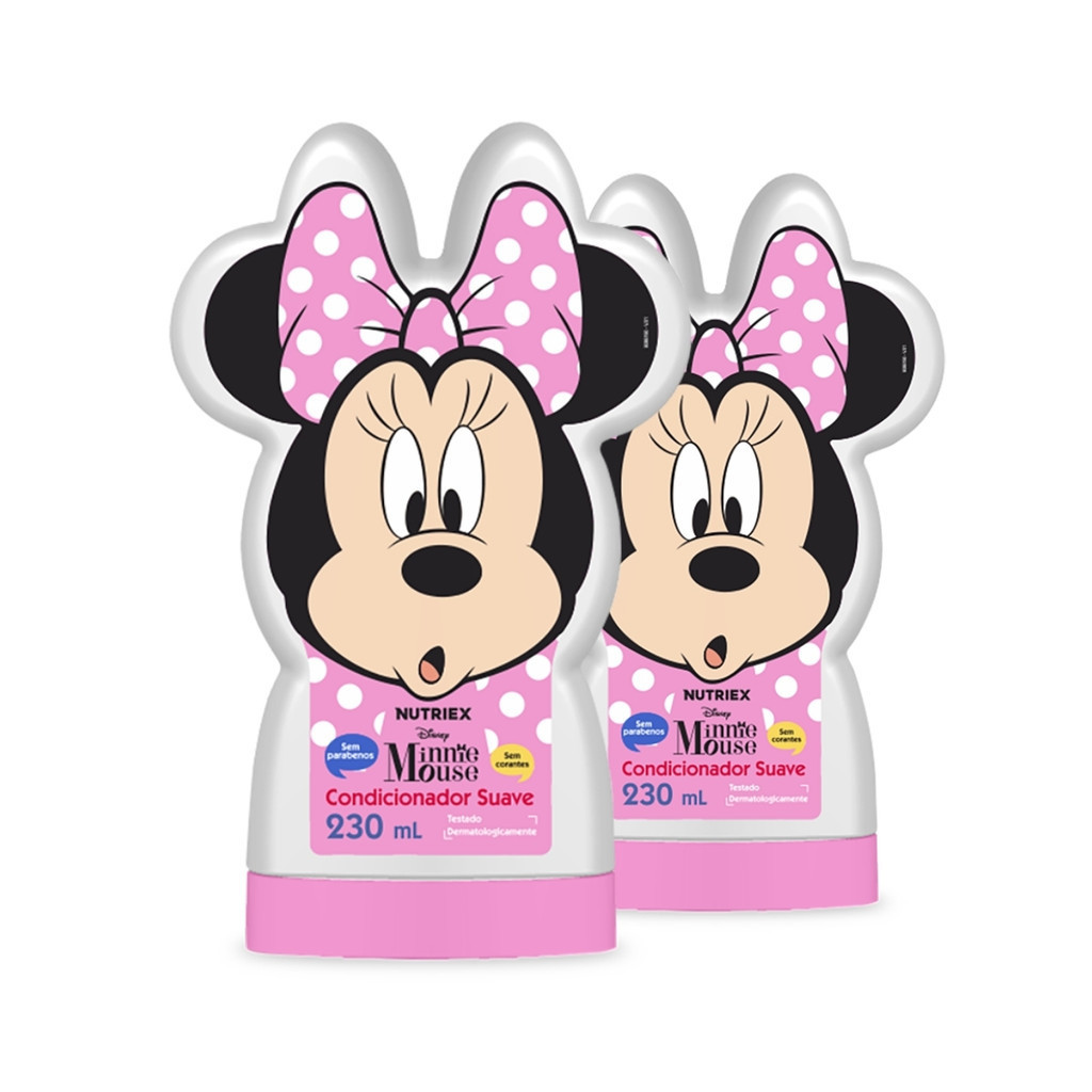 Kit 2 Condicionadores Minnie Suave 3D 230ml - Nutriex - 2613-2 - ATENÇÃO VALIDADE DEZEMBRO 2024
