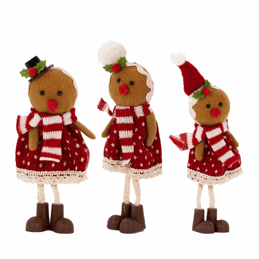 Kit Decoração Para Árvore De Natal 9 Biscoitos Pendente 17cm