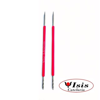 2 Palitos Bastão Isis Cutelaria Manicure Pedicure Inox original Rosa ref.002 em Oferta na Shopee