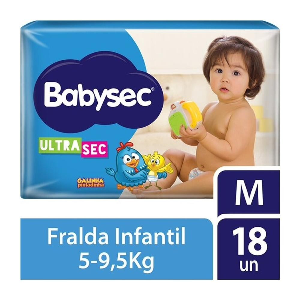 Fralda Babysec Galinha Pintadinha Ultrasec M 18 Unidades em Oferta na Shopee