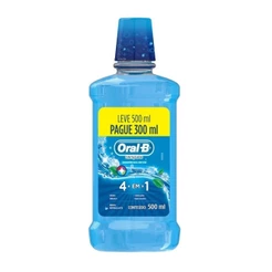 Enxaguante Bucal Oral-B Complete sem Alcool Menta Leve 500 Pague 300ml