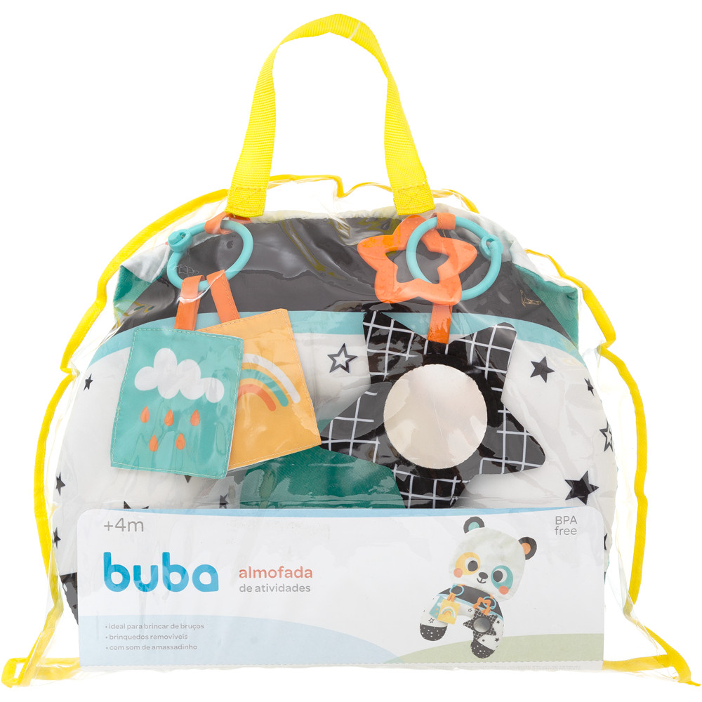 Almofada de Atividades Buba Panda Lançamento Almofada bebe animais