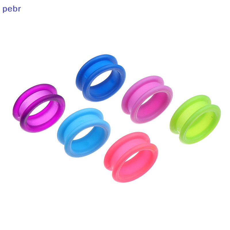 [pebr] 10pcs Tesoura De Cabelo De Salão Dedo De Silicone Anéis Insere Acessórios De Groomer De Manusear Para Barbeiro [feng]