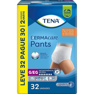 Roupa Intima Tena Pants Dermacare G/EG Leve 32un Pague 30un em Oferta na Shopee