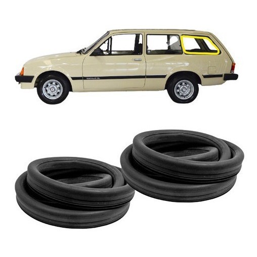 Jogo Borracha Vidro Lateral Fixo Marajó Todas 1980 A 1989